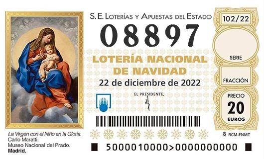billete de lotería de navidad  de La Peña